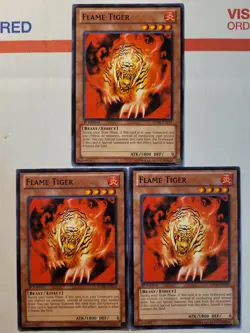 Flame Tiger - SDOK-EN019 - Common - 1st Edition x3 - Near Mint Yugioh Playset - Image 3
