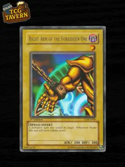 Yu-Gi-Oh Right Arm of the Forbidden One LOB-E099 1st Edition Ultra Rare EU 2002 - Image 1