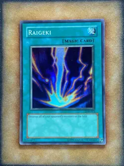 Yugioh Raigeki LOB-053 Super Rare Original Print "MAGIC CARD" LP - Image 2