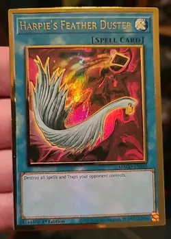 Yugioh Harpies Feather Duster MAGO-EN042 Premium Gold Rare 1st Ed NM w/Tracking - Image 1