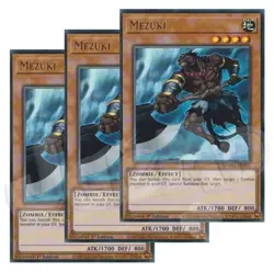 Yugioh - Mezuki x 3 - 1st Edition Ultra Rare NM - Free Holographic Card - Image 1