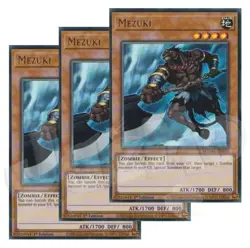 Yugioh - Mezuki x 3 - 1st Edition Ultra Rare NM - Free Holographic Card - Image 2
