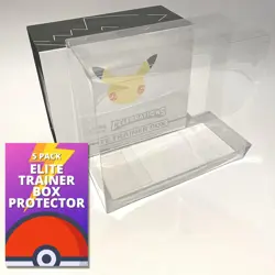Clear Elite Trainer Box Case for Pokemon Card Storage and Display - Image 1