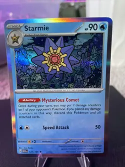 Pokemon TCG Starmie 121/165 Scarlet & Violet Holo Rare Card English Edition - Image 1