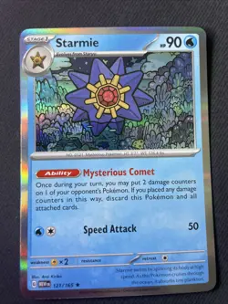 Pokemon TCG Starmie 121/165 Scarlet & Violet Holo Rare Card English Edition - Image 3
