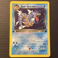 Dark Gyarados Team Rocket First Edition Holofoil 8/82 Vintage PokÃ©mon Card - Image 1