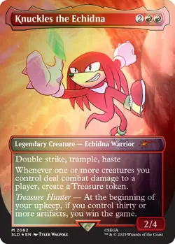 Knuckles the Echidna 2082 RAINBOW Non-foil Sonic Secret Lair MTG PRESALE-July - Image 1