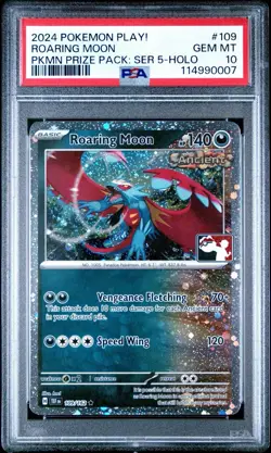 PSA 10 POP 17! 2024 POKEMON PLAY! ROARING MOON PKMN PRIZE PACK: SER 5-HOLO - Image 1
