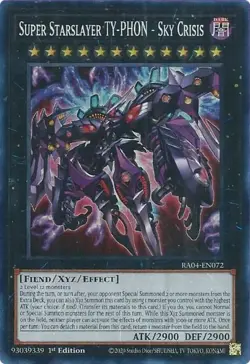 Yugioh! Super Starslayer TY-PHON - Sky Crisis - RA04-EN072 - Super Rare - 1st Ed - Image 1