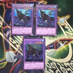 Yugioh! Sea Monster of Theseus MP17-EN231 x3 Playset Secret Rare 1st Edition NM - Image 3