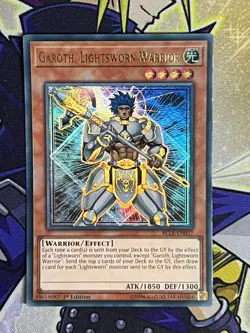 Yu-Gi-Oh Garoth, Lightsworn Warrior BLLR-EN037 Ultra Rare 1st Edition NM - Image 3