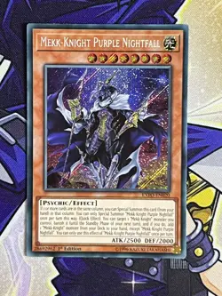 Yu-Gi-Oh Mekk-Knight Purple Nightfall EXFO-EN020 Secret Rare 1st Edition NM - Image 1