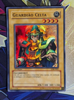 Yu-Gi-Oh Celtic Guardian LDB-P007 Super Rare 1st Edition Portuguese - NM - Image 3