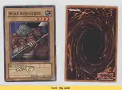 Wolf Axwielder Unlimited YuGiOh Legacy of Darkness #LOD-052 2003 READ 1a1 - Image 3