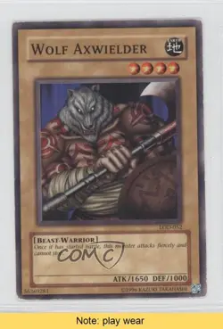 Wolf Axwielder Unlimited YuGiOh Legacy of Darkness #LOD-052 2003 READ 1a1 - Image 4