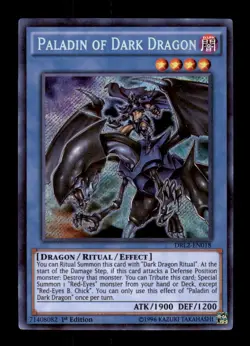 Yugioh DRL2-EN018 Paladin of Dark Dragon 1st Edition Secret Rare Ritual - Image 3