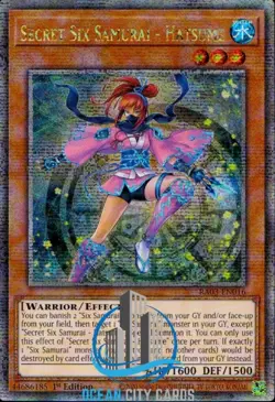 Yugioh RA03-EN016 Secret Six Samurai - Hatsume Quarter Century Secret Rare 1st - Image 3