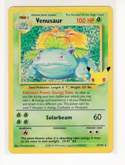 *READ* Venusaur Celebrations 15/102 Classic Collection Holo Pokemon Card (C1) - Image 1