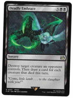 MTG Deadly Embrace Final Fantasy (FIN) Rare Magic Card #0557 Unplayed - Image 1