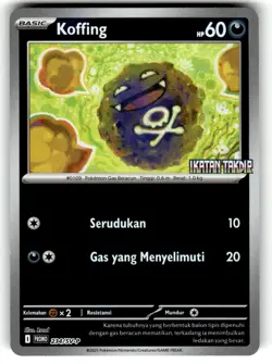 2024 Pokemon Indonesian Ikatan Takdir 234/SV-P Koffing Reverse Foil - Image 1