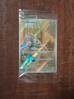 Mimikyu 075 Full Art Black Star Promo Paldean Fates Pokemon Card SEALED - Image 1