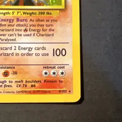 1999 PokÃ©mon TCG Charizard Base Set Holo Rare Card 4/102 - Image 8