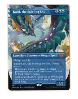 MTG - NM - Kairi, the Swirling Sky (Borderless) - Kamigawa: Neon Dynasty 408 - Image 1