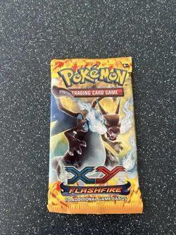 Pokemon " Flashfire " 10-Card Sealed Booster Pack (Dark Charizard) X1 - Image 1