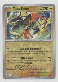 Tapu Koko Reverse Foil Pokemon SV08: Surging Sparks #065 0wc9 - Image 1