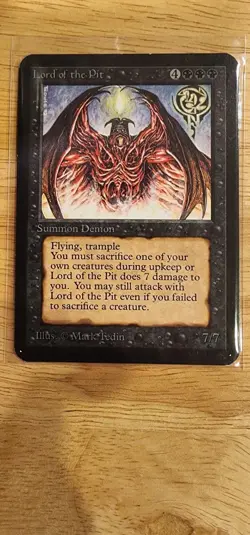 Magic The Gathering MTG Vintage Alpha Lord of the Pit Near Mint NM - Image 1