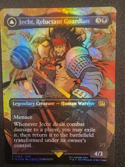 MTG Jecht Reluctant Guardian Borderless Foil Braska's Final Aeon FinalFantasy - Image 3