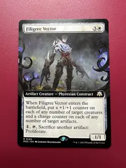 *** Filigree Vector *** Extended Art March of the Machine Commander NM MTG - Image 1