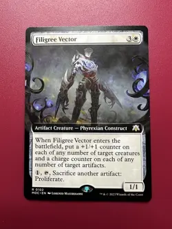 *** Filigree Vector *** Extended Art March of the Machine Commander NM MTG - Image 2