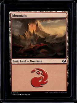 Mountain - 284 - TDM - NM - MTG Magic the Gathering - Image 2