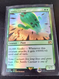Magic: the Gathering - Jumbo Cactuar - FOIL (Final Fantasy - FIN 0191) - Image 1
