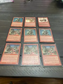 Magic the Gathering MTG: Urza's Saga GOBLIN LOT (x9) Patrol, Raider, Spelunkers - Image 1