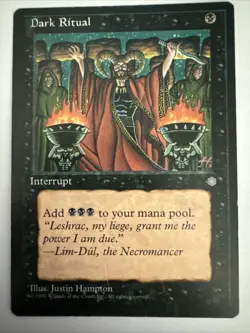Magic the Gathering Dark Ritual Ice Age 1995 Near Mint Lightly Played Condition - Image 1