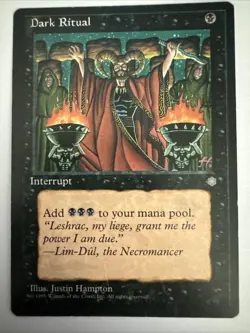 Magic the Gathering Dark Ritual Ice Age 1995 Near Mint Lightly Played Condition - Image 3