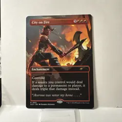 City On Fire Dungeons Dragons MTG Non Foil Secret Lair SLD NM - Image 2