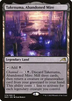 NM Foil Takenuma, Abandoned Mire, MTG, Kamigawa Neon Dynasty, Magic, 278 - Image 2