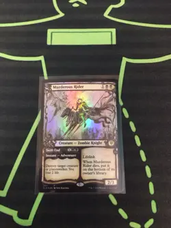 MTG Magic The Gathering Murderous Rider Foil Showcase Black Zombie Commander - Image 2