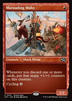1x Marauding Mako FOIL PROMO - NM - See Pic for Set - SPARROW MAGIC - Image 1