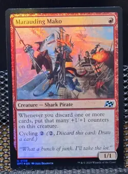 MTG, NM/MINT, Marauding Mako (FOIL), U, Aetherdrift, DFT,  0138 - Image 1