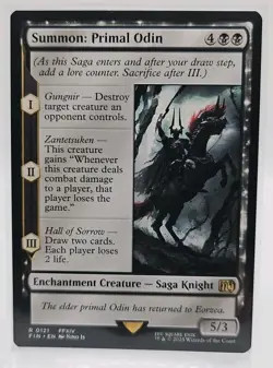 Summon: Primal Odin R #121 MTG Final Fantasy FIN EN FF14 FFXIV RARE - FREE SHIP - Image 2