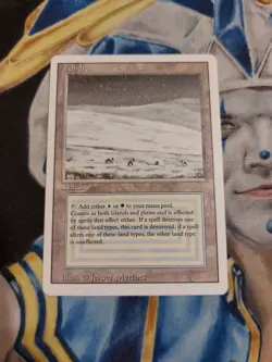 Tundra MTG Revised Rare Land Slightly Played x1 GG3 - Image 1