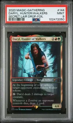 MTG Daryl Hunter of Walkers  #144 Foil Secret Lair Drop PSA 9 MINT LOW POP - Image 1