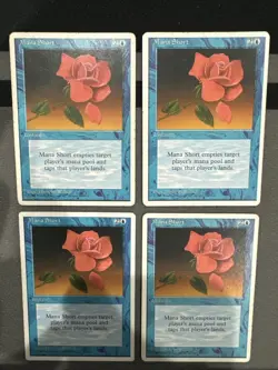 Mana Short X4 4th Edition Mtg Lot Heavy Play - Image 1