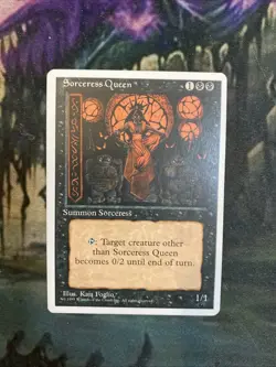 Sorceress Queen 4th Edition LP Magic the Gathering MTG - Image 1