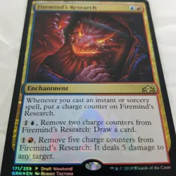 MTG Firemind Research Guilds of Ravnica Draft Weekend Foil Promo Near Mint Magic - Image 7