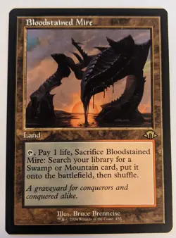 MTG English Magic Card NM Retro Frame BLOODSTAINED MIRE from Modern Horizons 3 - Image 1